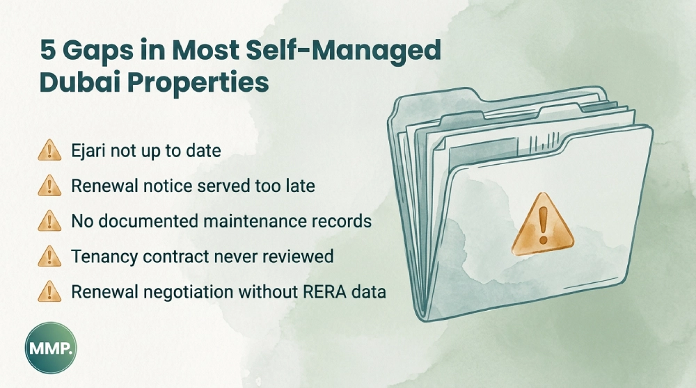 Five common gaps in self-managed Dubai rental properties that landlords often don't notice until it's too late