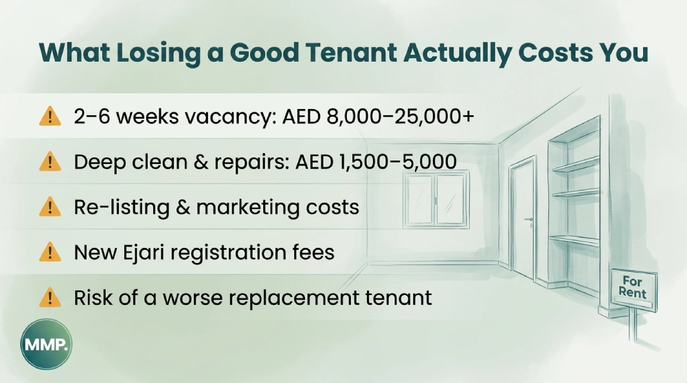 Cost of vacancy and tenant turnover for Dubai landlords 2026
